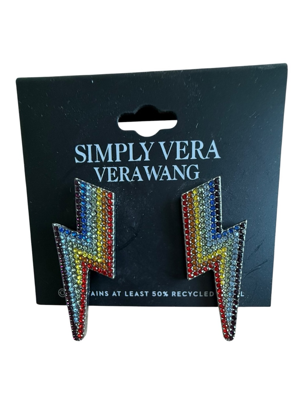 Simply Vera Vera Wang Multicolor Crystal Lightning Bolt Earrings